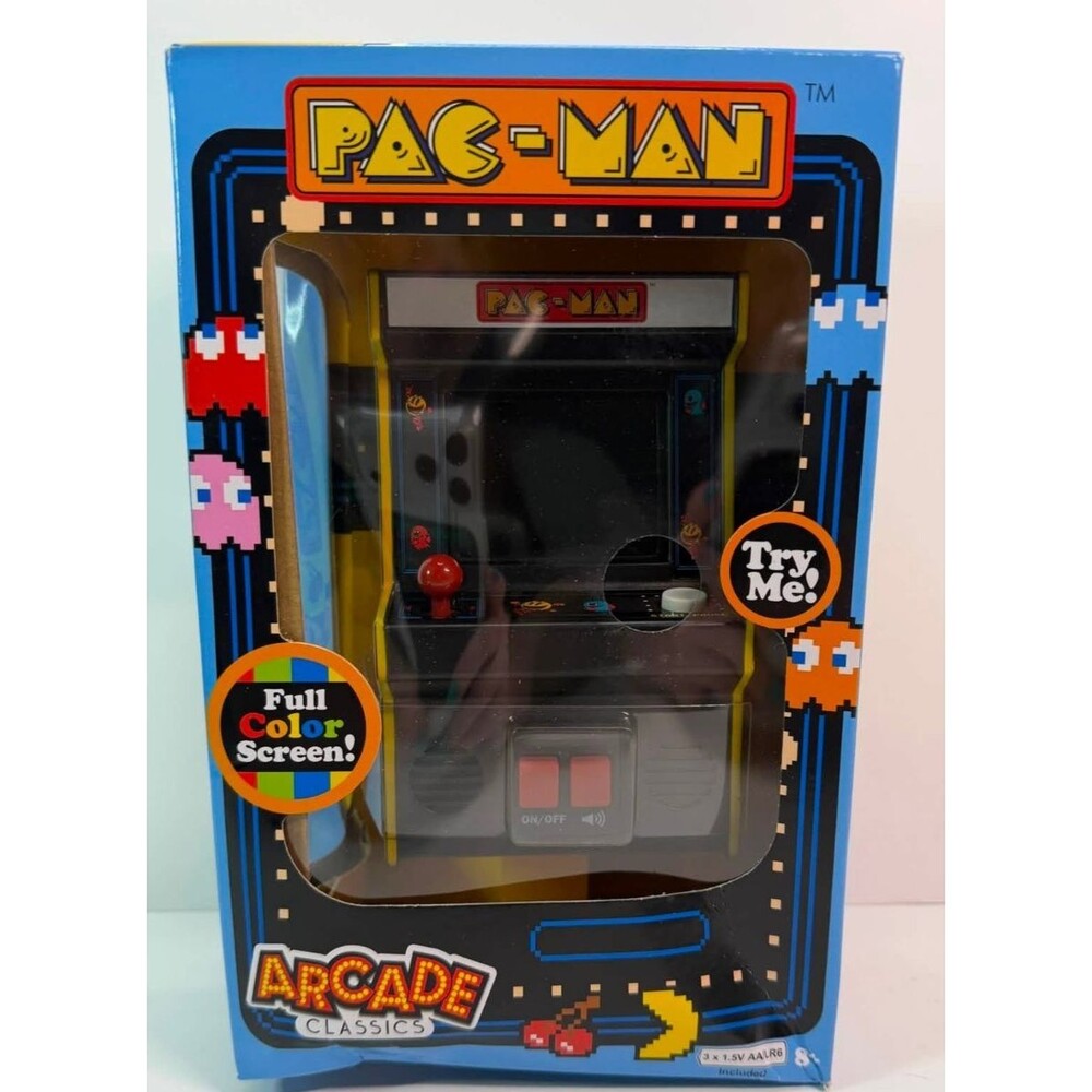 Pac‑Man Arcade Classic Full Color TFT Screen by Basic Fun Mini Arcade Machine
